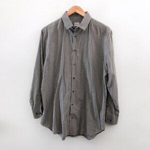 ARMANI COLLEZIONI  Plaid Button Down Long Sleeve Shirt No Size Tag Check Measure